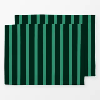 Tischset Stripes dark green