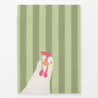 Geschirrtücher Hello Spring Streifen Huhn