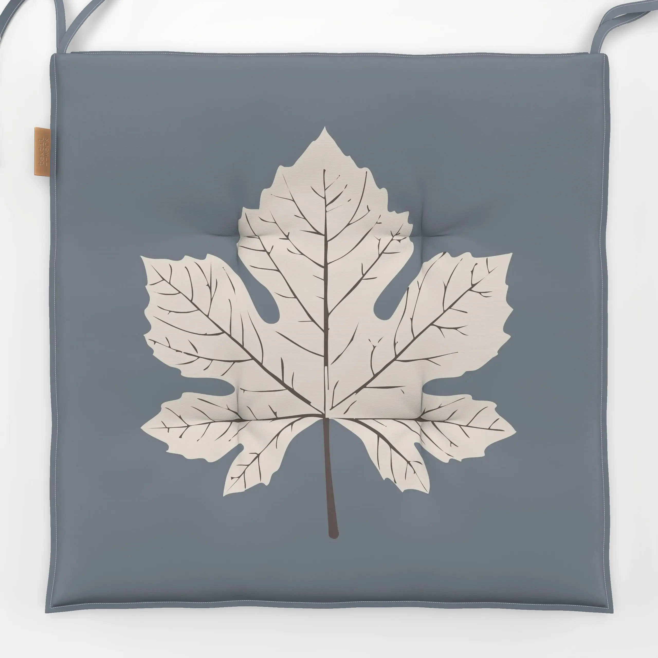 Sitzkissen Herbstblatt - Natur & Landschaft, Pflanzen & Botanik - von „Sara Maria"; Blatt, Wald, Herbst, Herbstdeko, minimal...