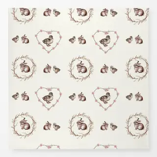 Tischdecke Hasen Küken Ente Kranz Muster