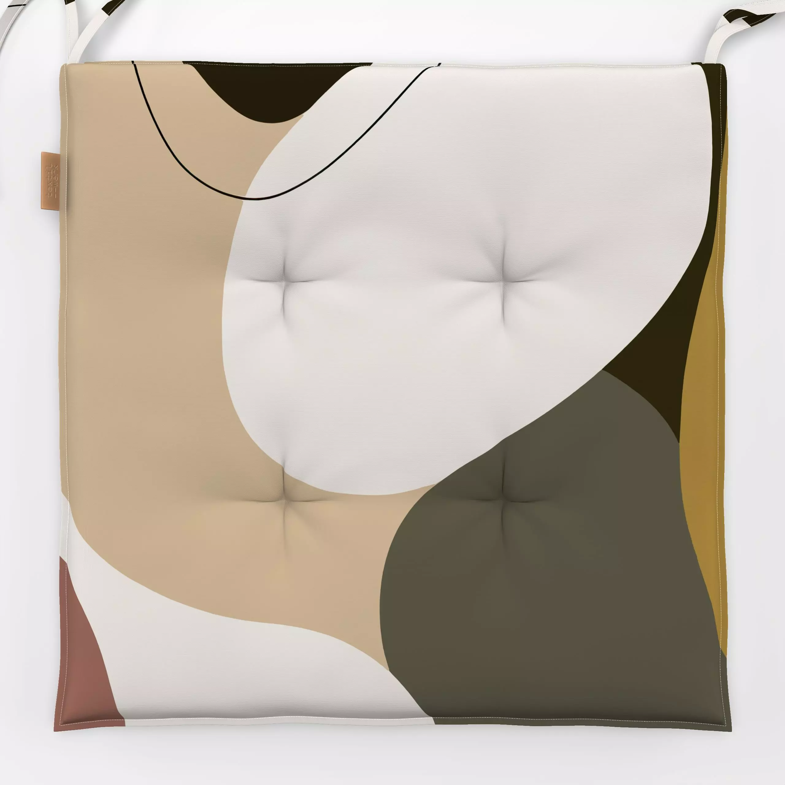 Sitzkissen Abstrakt Herbst 1 - Symbole & Muster, Retro & Vintage - von „Uta Naumann"; boho, minimal, abstrakt, Retro, Geomet...
