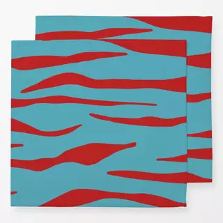 Servietten Zebra rot türkis