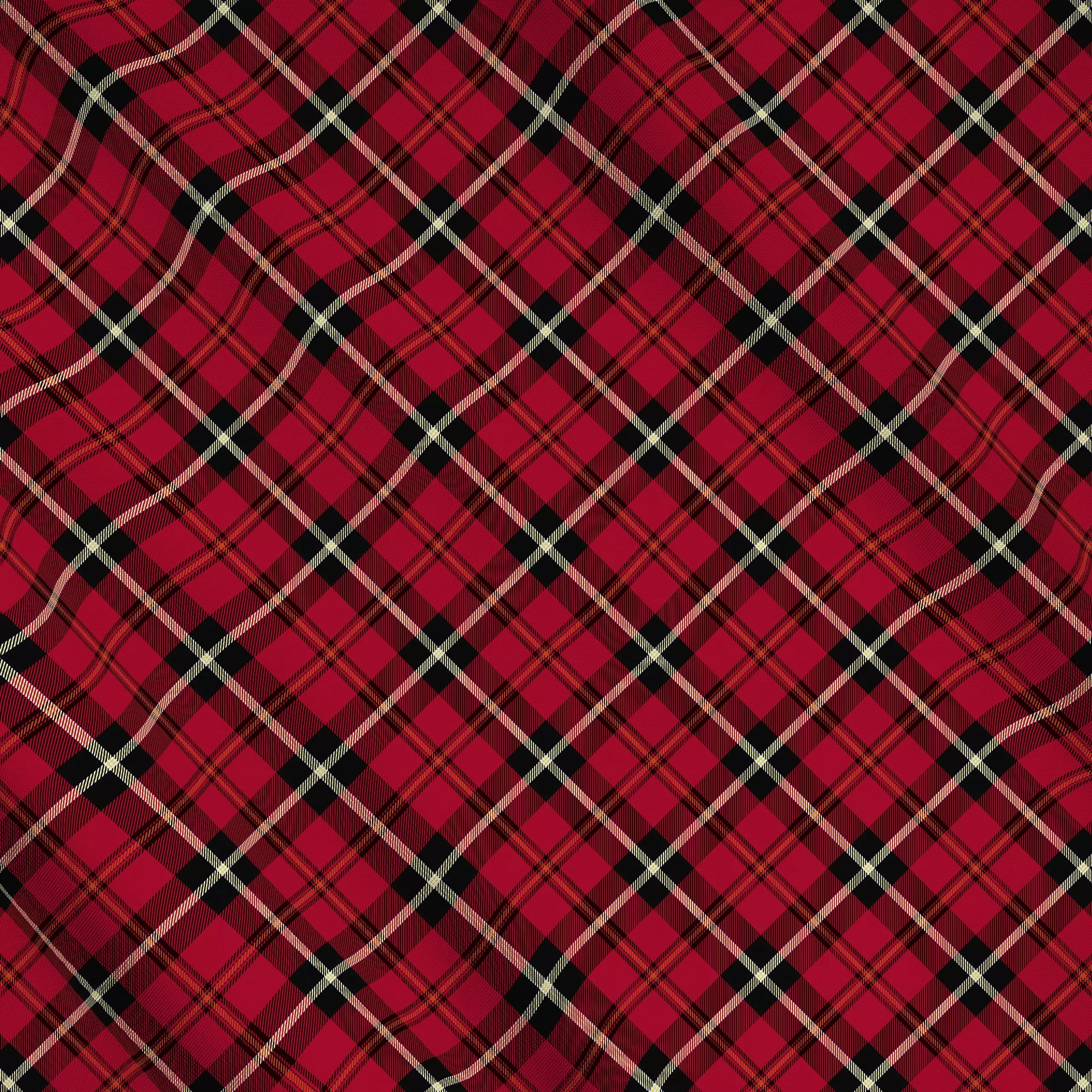 Meterware Weihnachtstartan 2 - Weihnachten, Winter, Symbole & Muster - von „Uta Naumann"; boho, Karo, weihnachtlich, Weihnac...