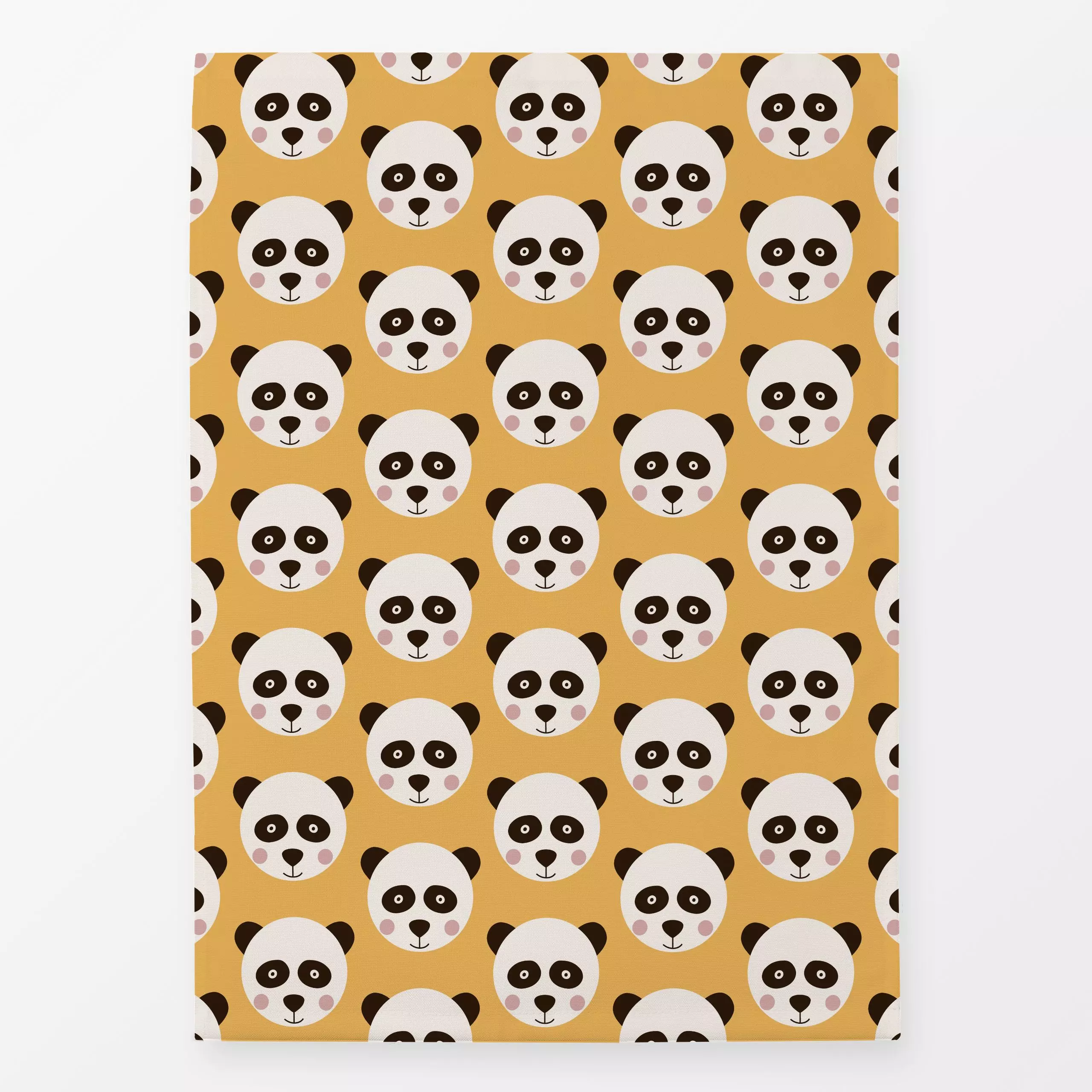 Geschirrtücher Panda gelb Muster Wendekissen - Kinderzimmer & Motive für Kinder, Tiere, Symbole & Muster - von „Kathrin Woo"...