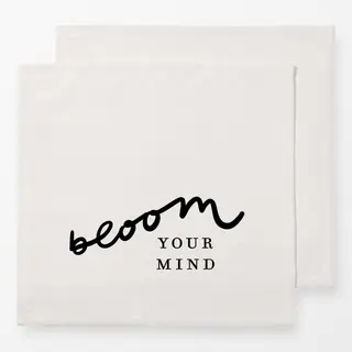 Servietten Bloom Quote schwarz
