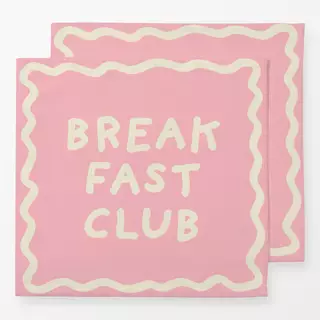 Servietten Breakfast Club Wellenrand Pink