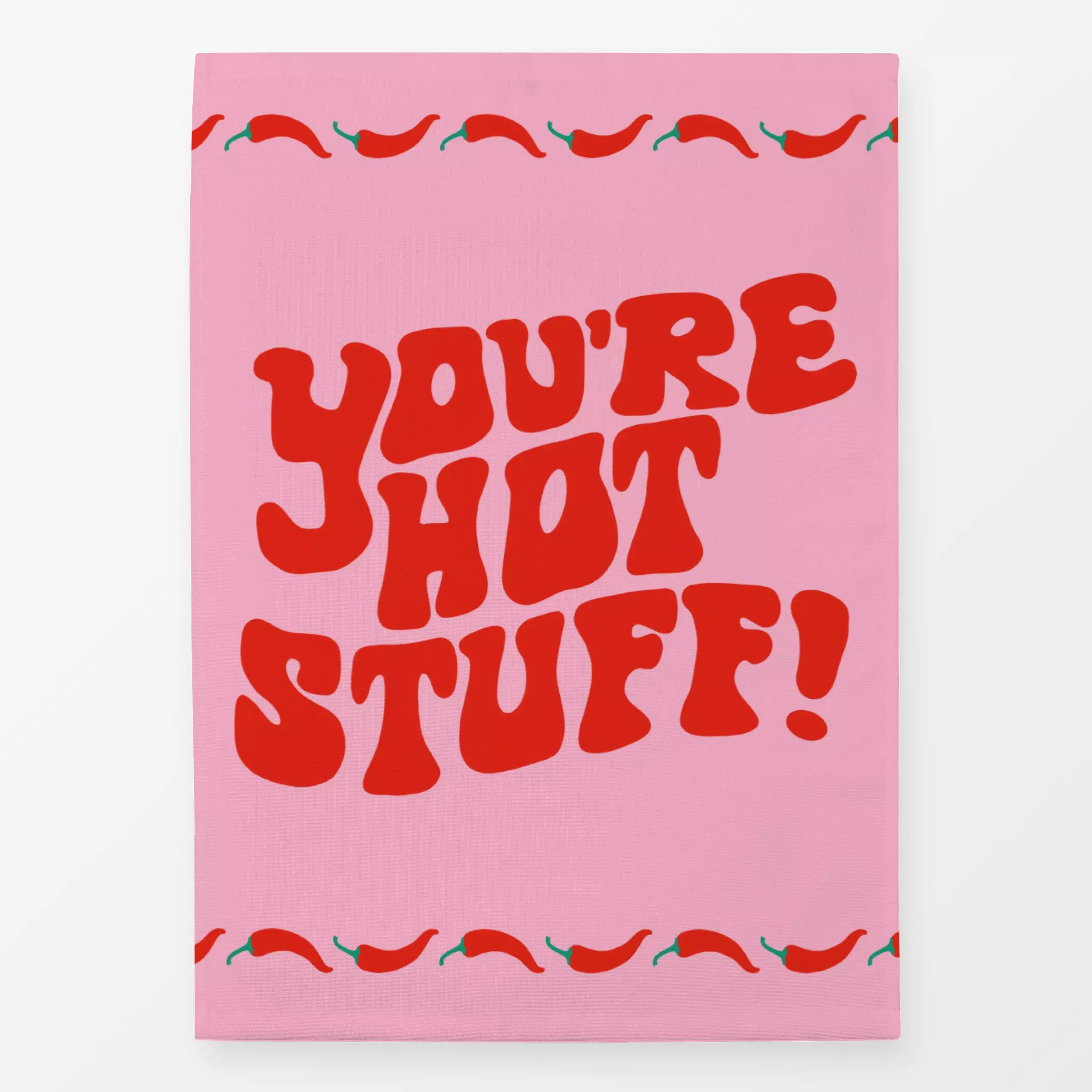 Geschirrtücher Chillirand You're Hot Stuff - Sommer, Sprüche & Schriftzüge, Gemüse - von „textilwerk"; Illustration, Sommer,...