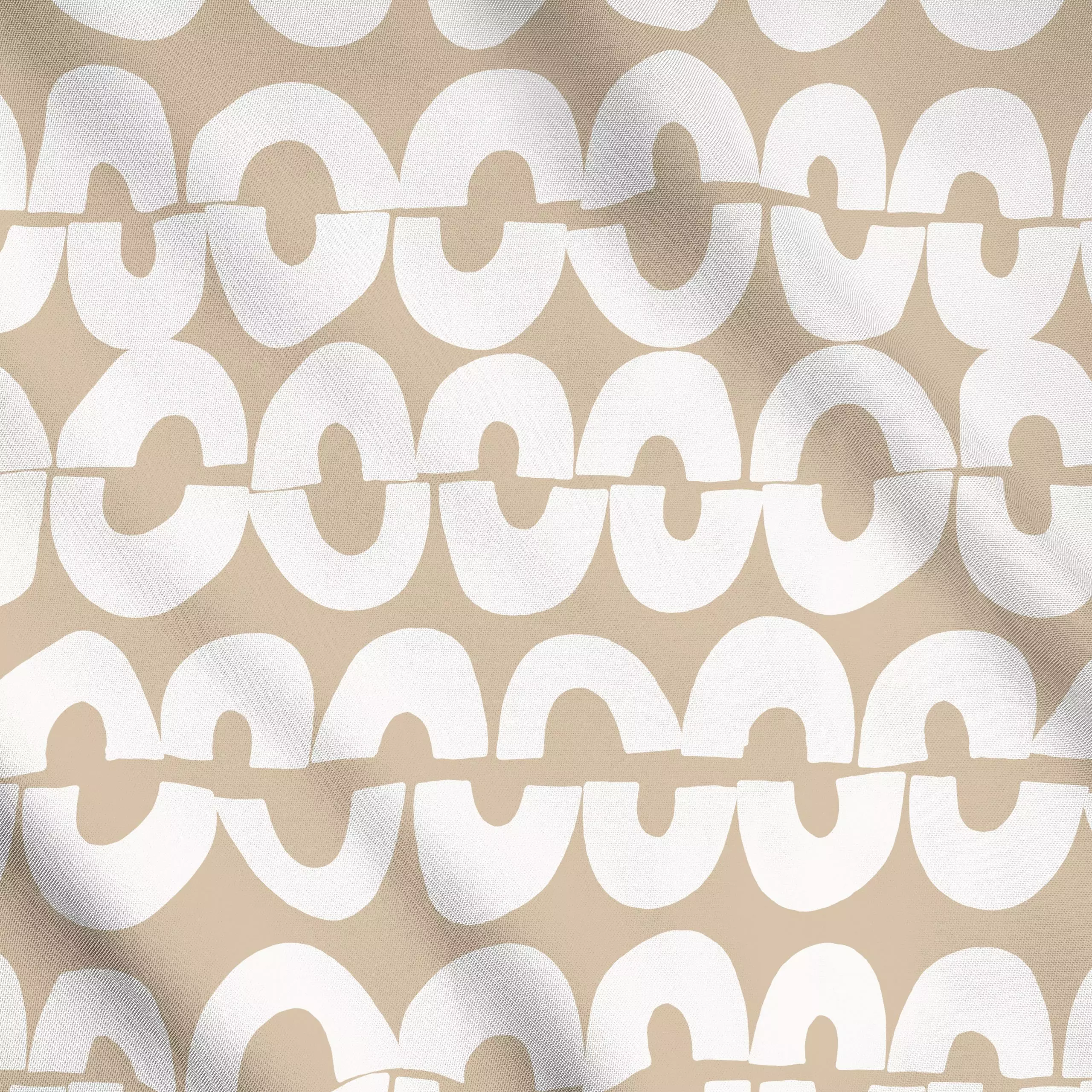 Meterware Halbe Kreise Sand - Symbole & Muster, Retro & Vintage - von „Uta Naumann"; boho, abstrakt, skandinavisch, Retro, m...