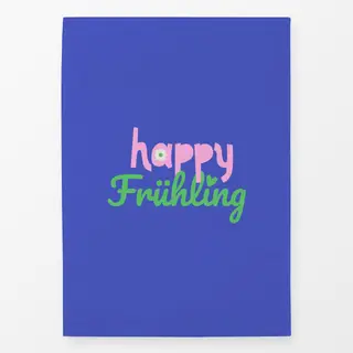 Geschirrtücher happy Frühling blau