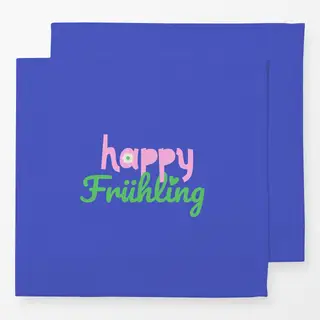 Servietten happy Frühling blau