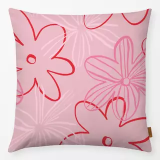 Kissen Happy Flower Red Pink