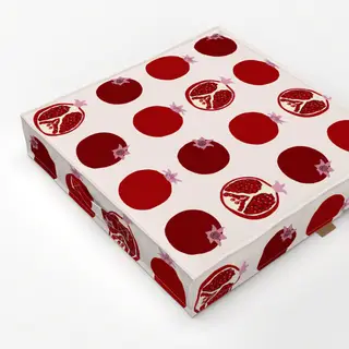 Bodenkissen Granatapfel Pattern Kreise
