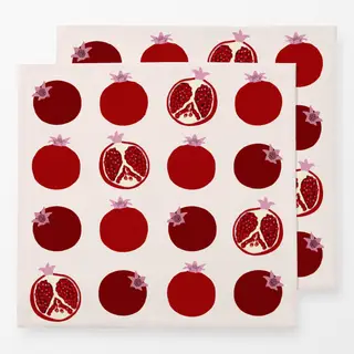 Servietten Granatapfel Pattern Kreise