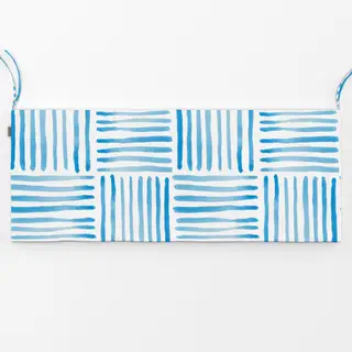 Bankauflage blaues Streifenmuster Sommer