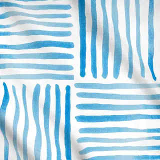 Meterware blaues Streifenmuster Sommer