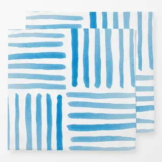 Servietten blaues Streifenmuster Sommer