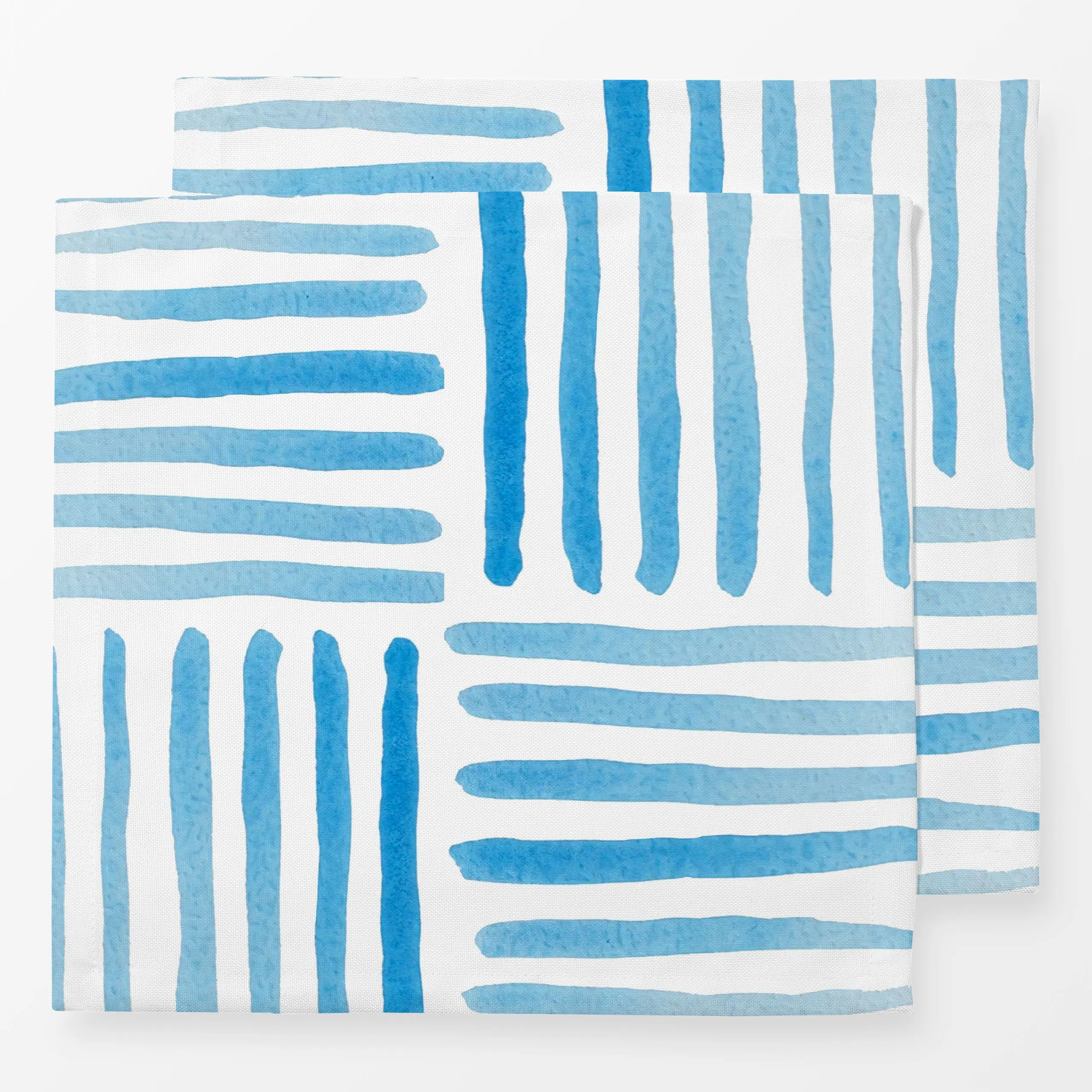 Servietten blaues Streifenmuster Sommer - Sommer, Symbole & Muster, Retro & Vintage - von „Iris Knabenschuh Textildesign"; M...