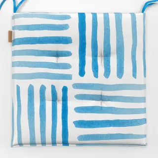 Sitzkissen blaues Streifenmuster Sommer