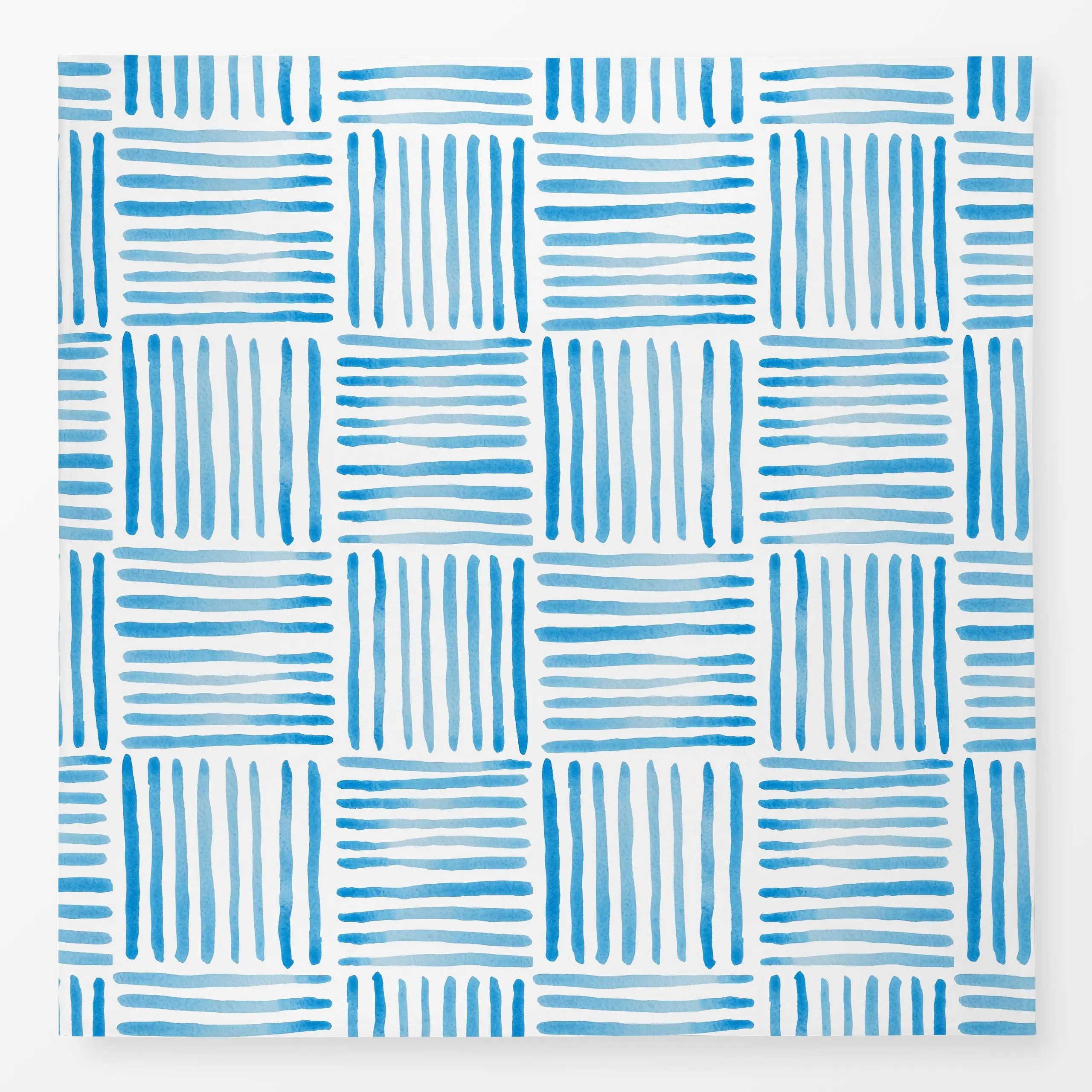Tischdecke blaues Streifenmuster Sommer, gemustert, Sommer, von Iris Knabenschuh Textildesign