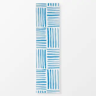 Tischläufer blaues Streifenmuster Sommer