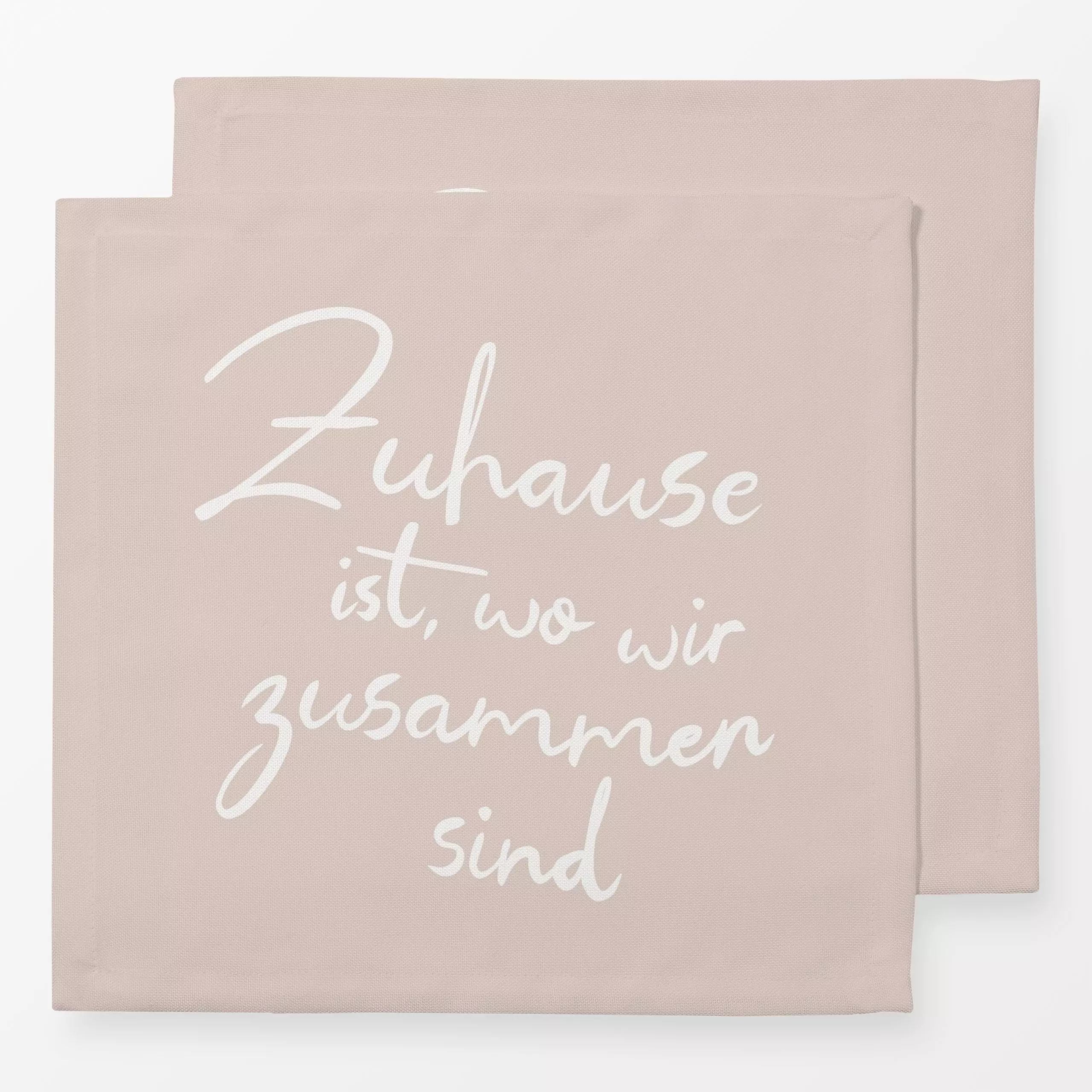 Servietten Zuhause Zusammen - Sprüche & Schriftzüge - von „Studio Kesse"; Home, Hygge, Cozy, Liebeszitate, Haus, Familie, Le...