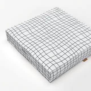 Bodenkissen Grid klein schwarz