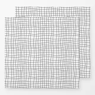 Servietten Grid klein schwarz