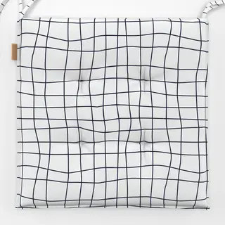 Sitzkissen Grid klein schwarz