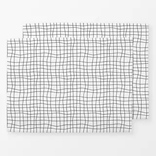 Tischset Grid klein schwarz