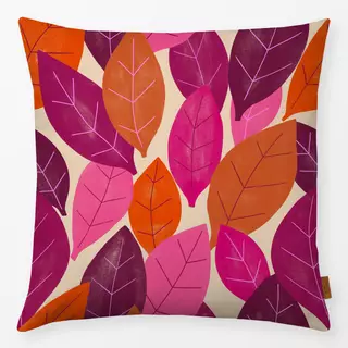 Kissen Blätter pink