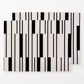 Tischset Lines & Stripes | schwarz