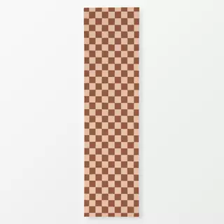 Tischläufer Chess Pattern brown pink