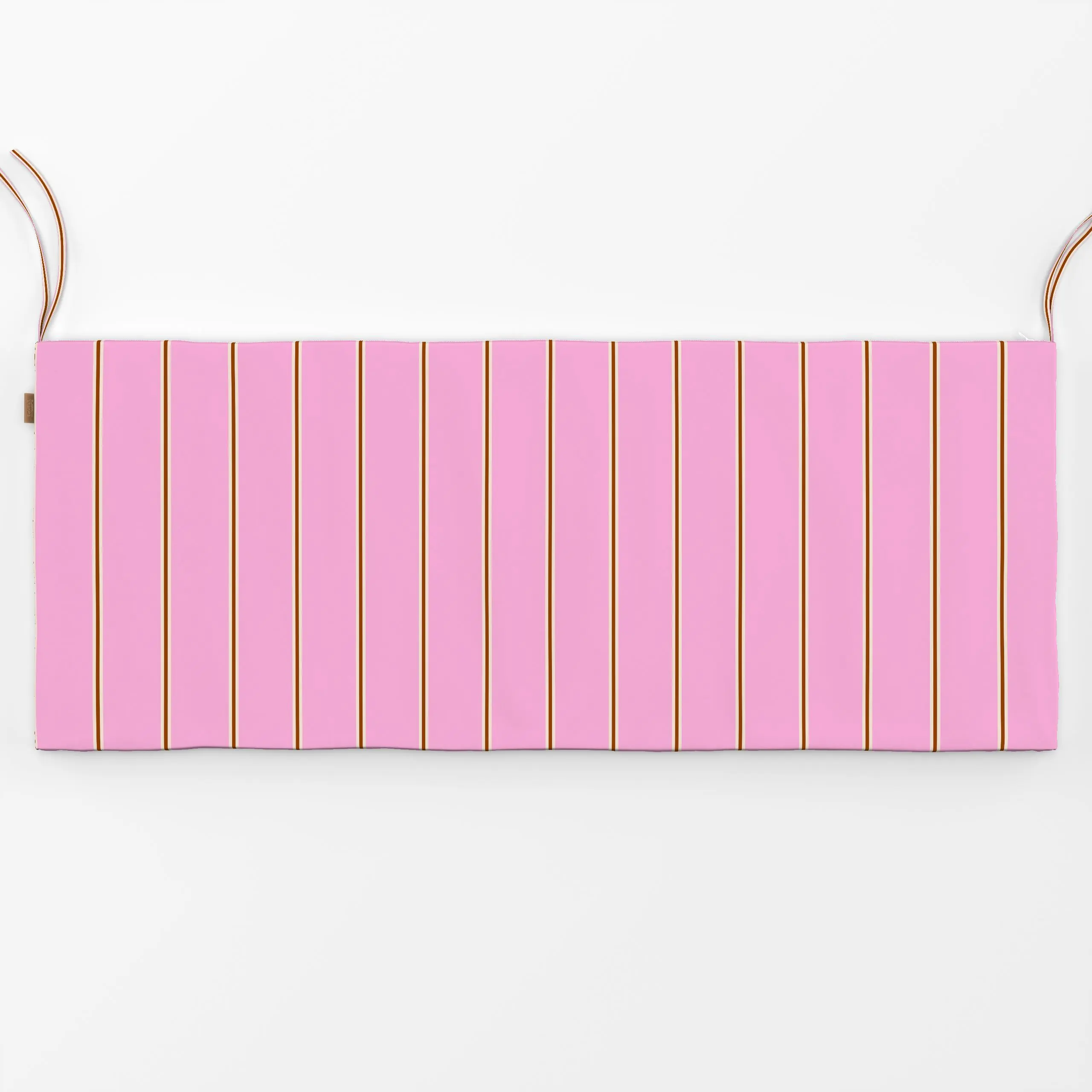 Bankauflage Streifen Rosa & Braun - Symbole & Muster - von „Maren Gross "; minimal, Streifen, Bettwaesche, Nadelstreifen, me...