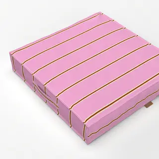 Bodenkissen Streifen Rosa & Braun