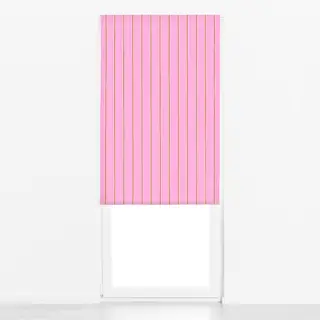 Raffrollo Streifen Rosa & Braun