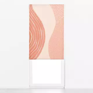 Raffrollo Pastel pink lines dots