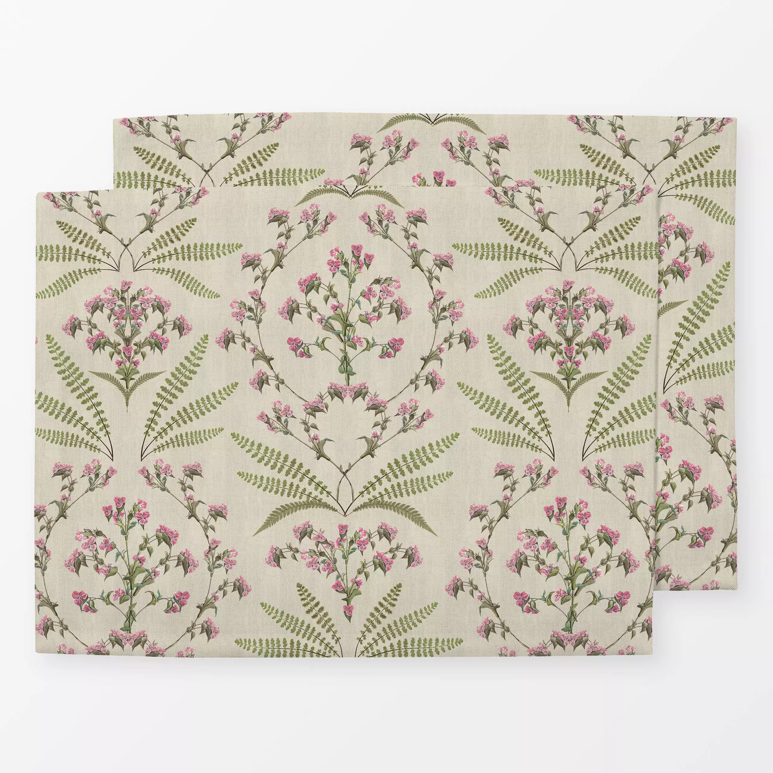 Tischset Vintage cottage florals beige - Blumen & Florales, Pflanzen & Botanik, Retro & Vintage - von „Bloomery Decor"; Must...