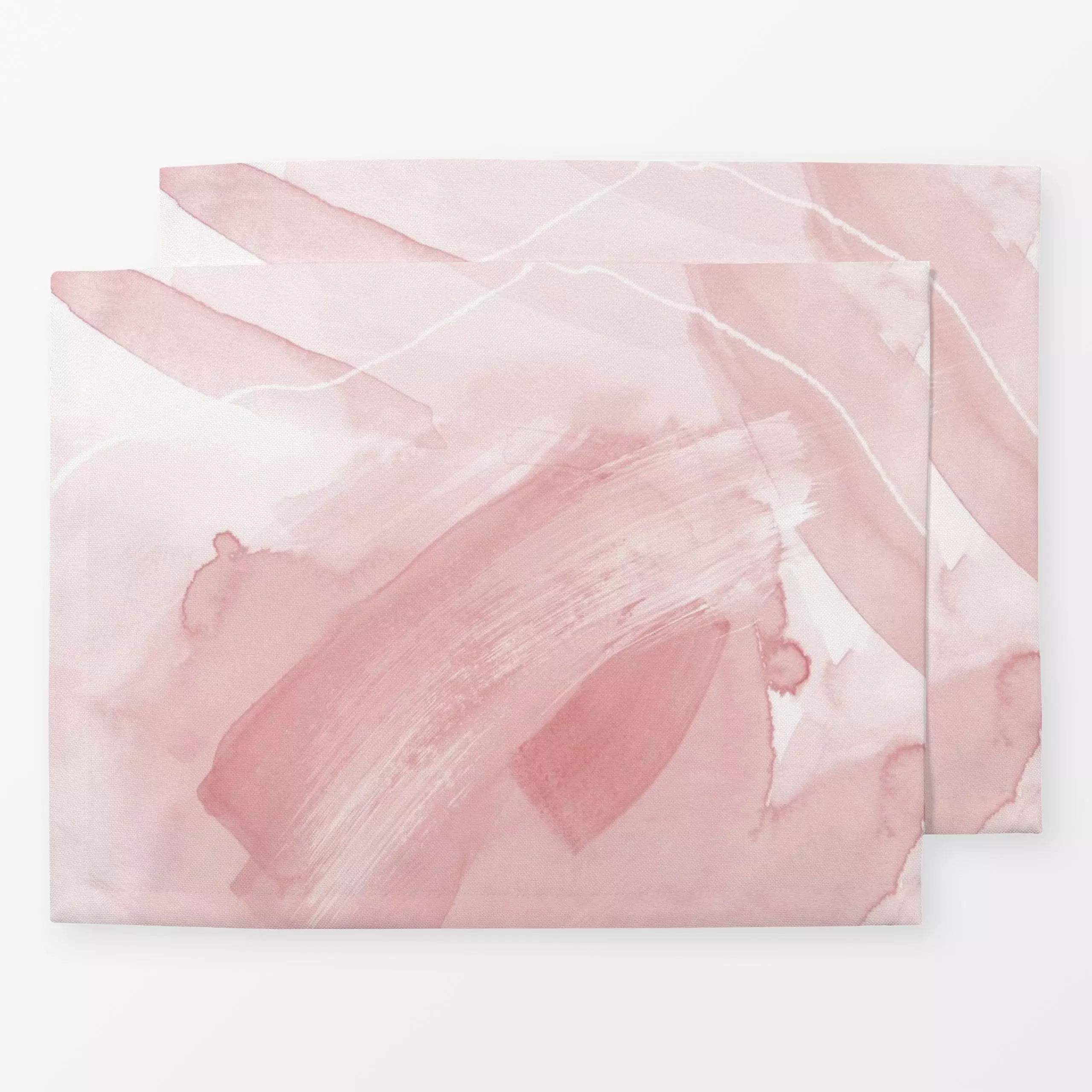 Tischset Brush strokes pink tones 2, gemustert, von Nouveau Prints