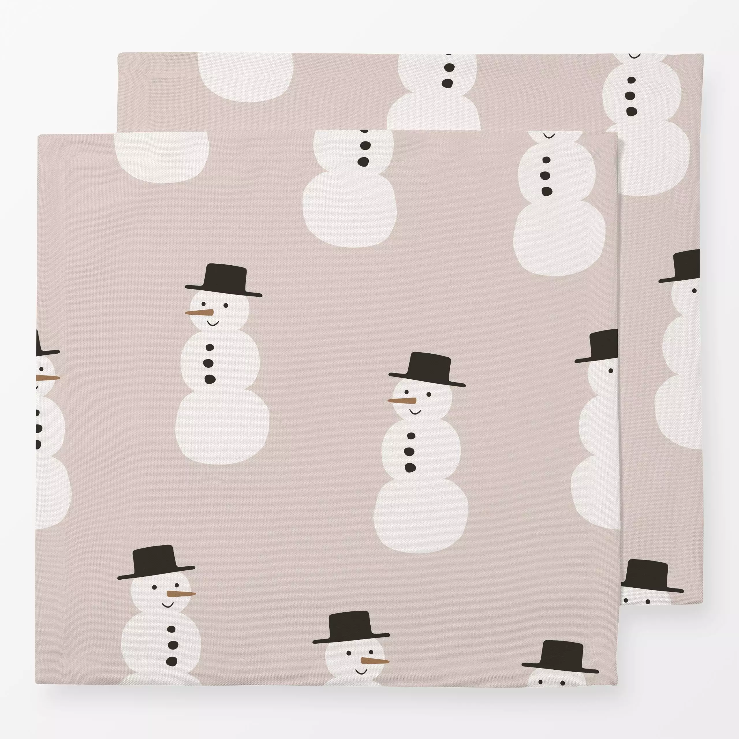Servietten Snowman light brown - Kinderzimmer & Motive für Kinder, Weihnachten, Winter - von „Kathrin Woo"; Muster, Weihnach...
