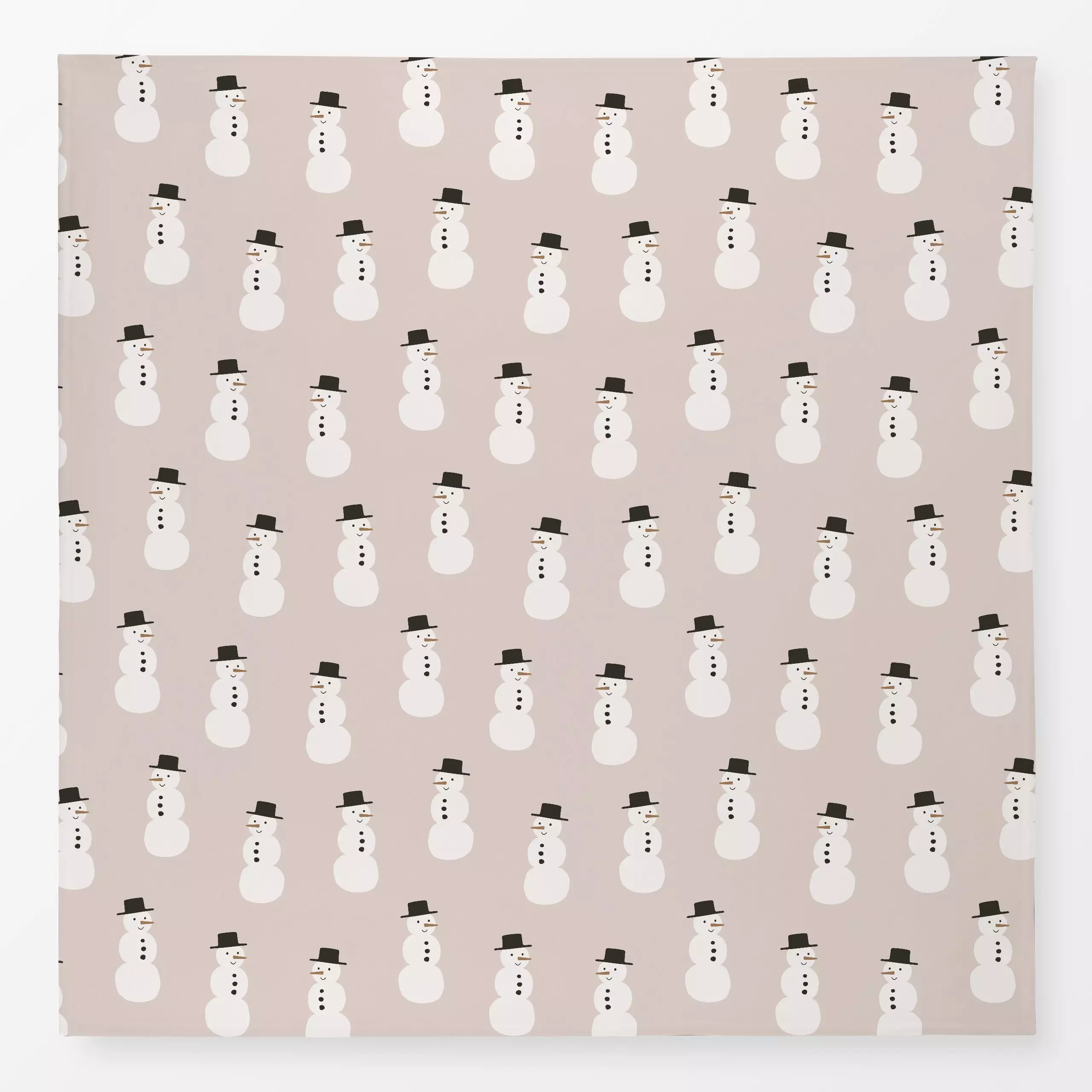 Tischdecke Snowman light brown - Kinderzimmer & Motive für Kinder, Weihnachten, Winter - von „Kathrin Woo"; Muster, Weihnach...