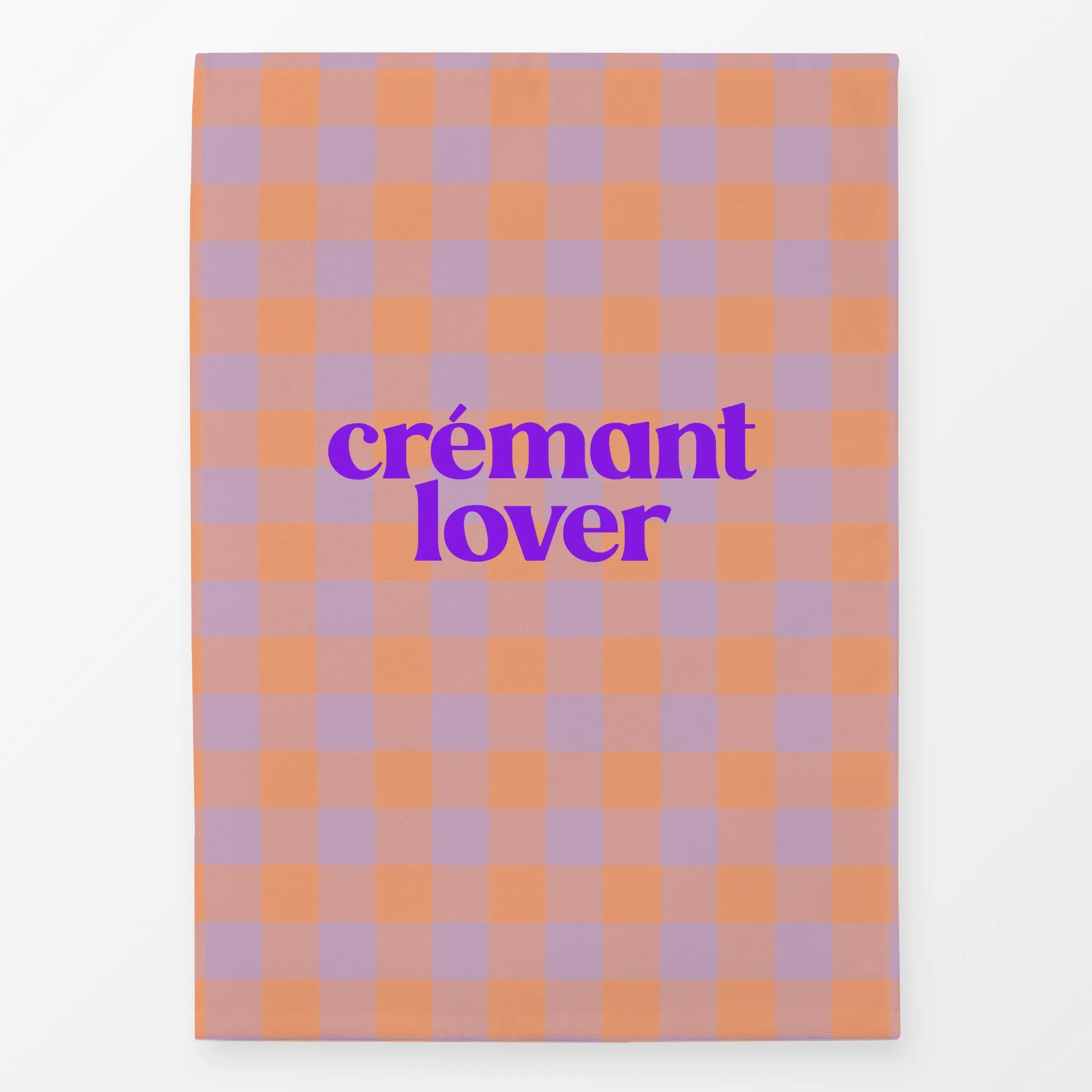 Geschirrtücher Gingham Crémant Lover Soft - Küche, Essen & Trinken - von „Studio ROSAGRAU"; Orange, typografie, lila, soft, ...