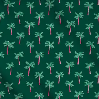 Meterware Exotic Palmtree Garden green