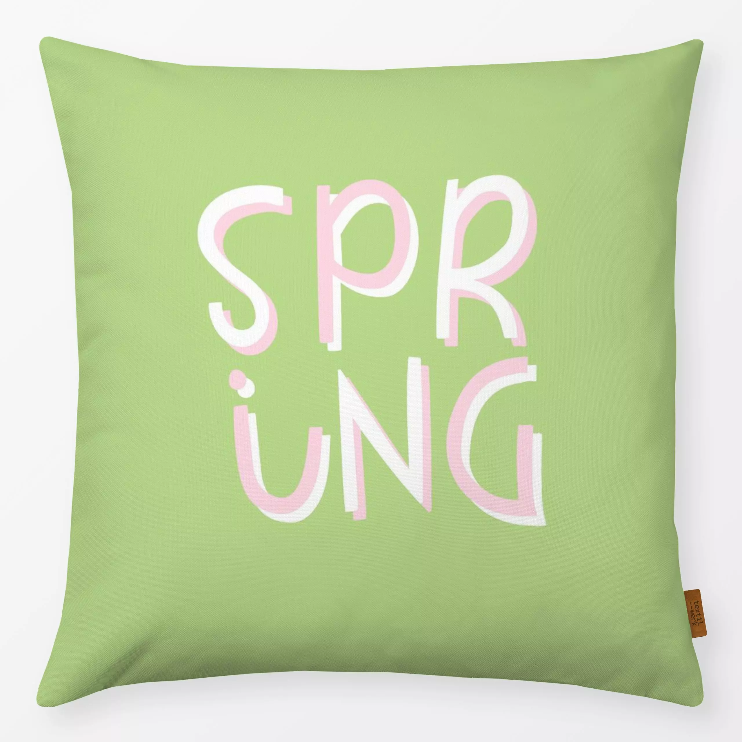 Kissen Spring - Typografie - Frühling, Sprüche & Schriftzüge - von „Uta Naumann"; text, Ostern, typografie, minimalistisch, ...