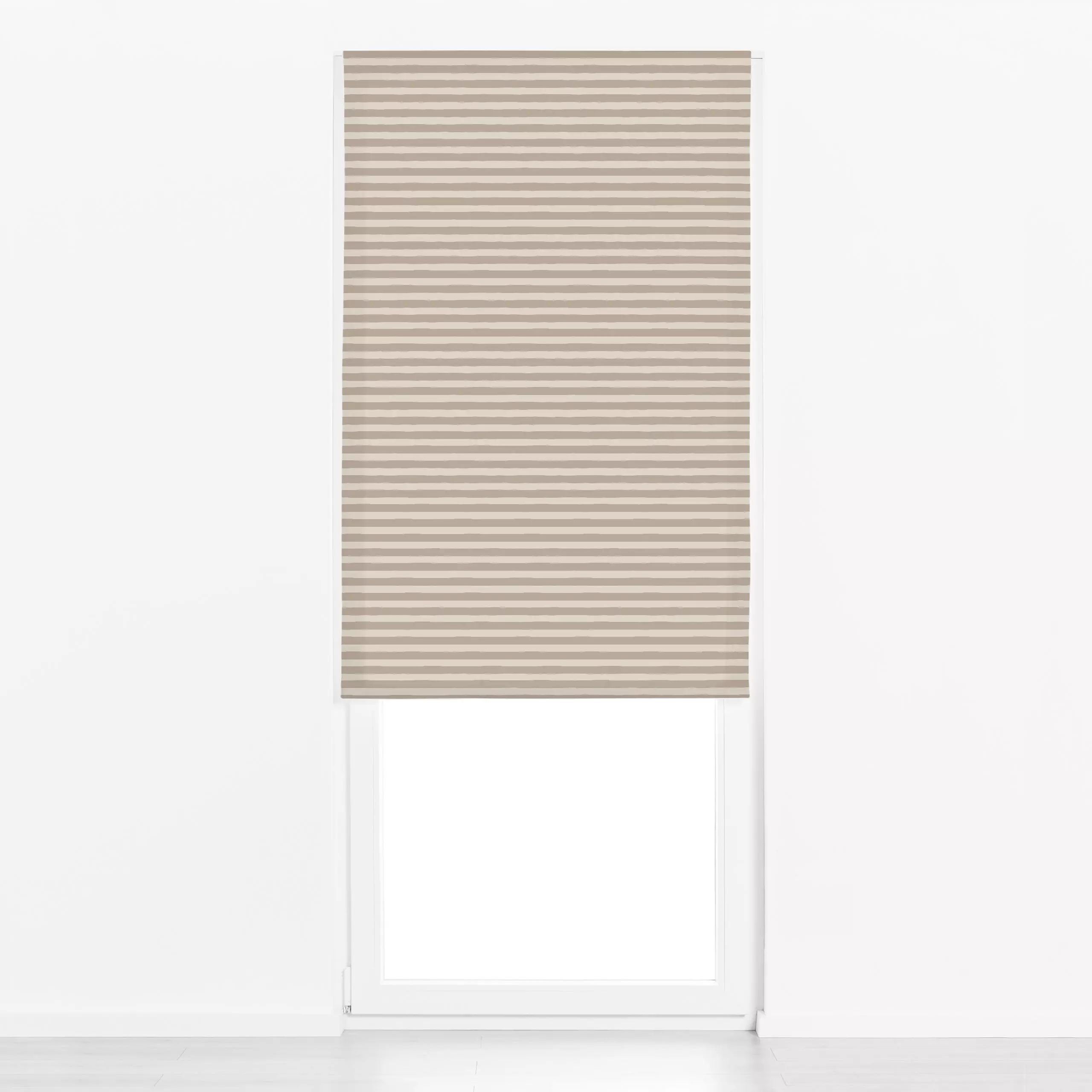 Raffrollo Streifen Creme Beige - Symbole & Muster - von „Studio Kesse"; Linien, Streifen, Hygge, Cozy, landhaus, Herbstdeko,...