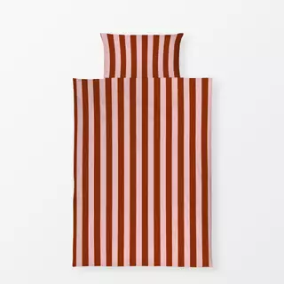 Bettwäsche Bold Lines rust rosé