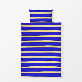 Bettwäsche Bold stripes blue yellow