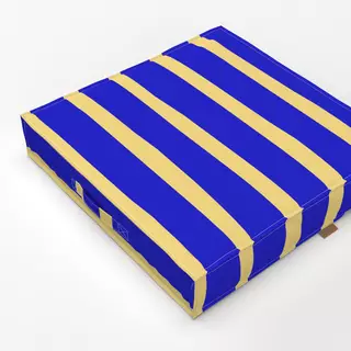 Bodenkissen Bold stripes blue yellow