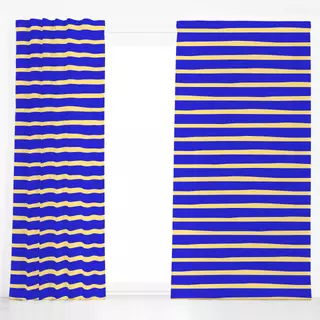 Dekovorhang Bold stripes blue yellow