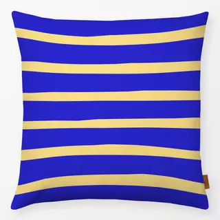 Kissen Bold stripes blue yellow