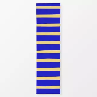 Tischläufer Bold stripes blue yellow